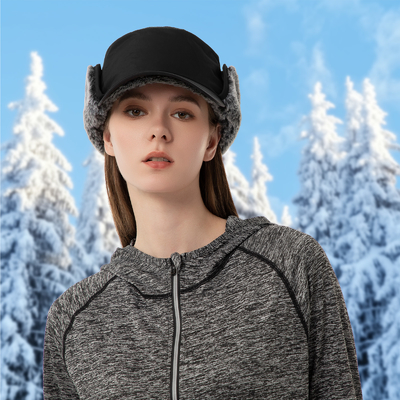 Mujeres o hombres gorras de invierno gorras de oreja calientes sombrero de piel falsa con alfiler completo gorra de béisbol gorra de caza