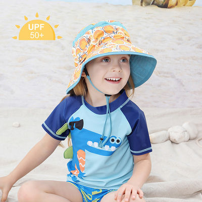 Amistoso de Eco de los sombreros del cubo de los niños de la protección de Upf 30+ Sun teñido