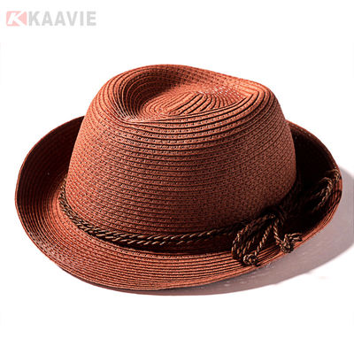 rafia unisex Straw Bucket Hat For Summer del peso ligero de los 58cm al aire libre