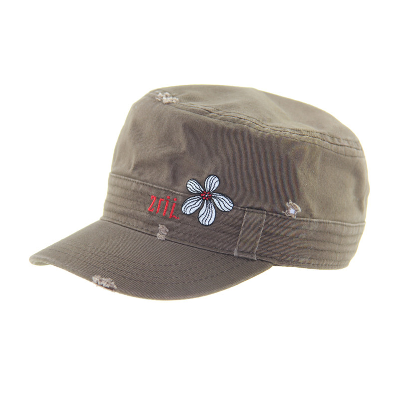 Sombreros militares de algodón de época de moda y con bordado ajustable