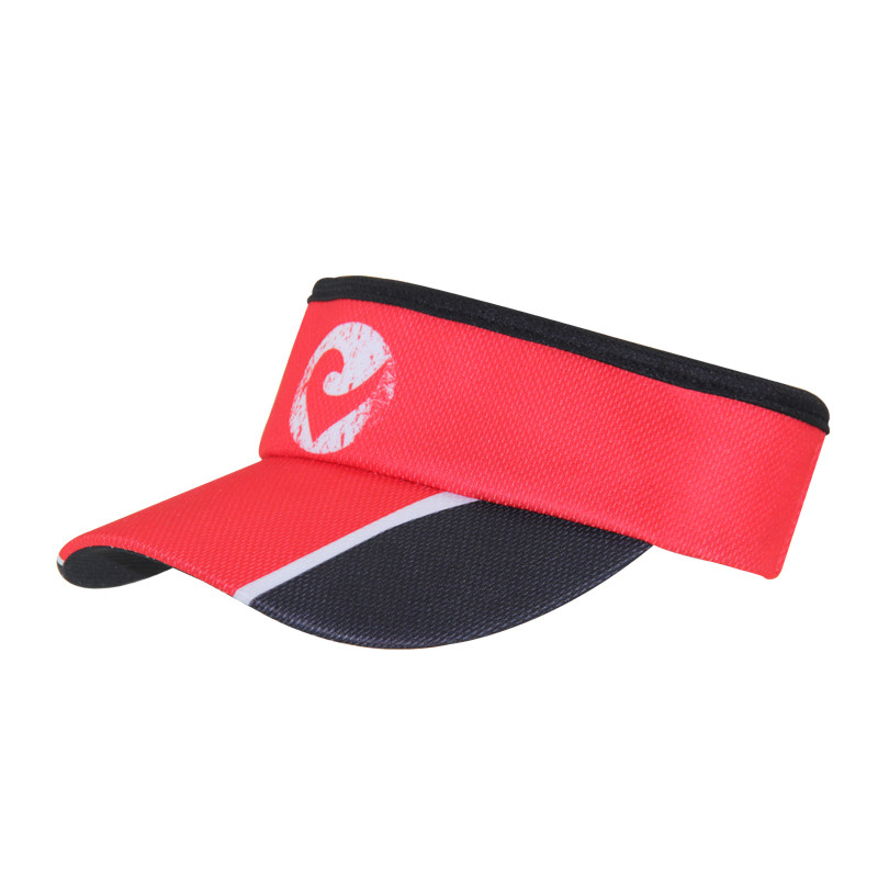 Capa de visor solar de deportes de moda con logotipo de impresión por sublimación en el frente y la parte posterior