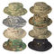 El desierto del color del algodón 6 del OEM camufla el logotipo plano del bordado del sombrero de Boonie