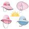 Sombreros al aire libre del cubo de los bebés del ODM del OEM los 45cm 100% poliésteres respirables