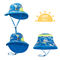 Sombreros anchos del borde de los niños del sombrero de la aleta Upf50+ del cuello los 43cm 100% algodones