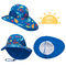 Borde ancho de los sombreros del cubo de los niños de la aleta del cuello del SGS para la playa del verano