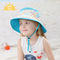 Sombrero ULTRAVIOLETA del cubo de la protección del verano alrededor del poliéster 100% del borde los 46cm para los bebés