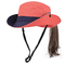 sombrero bordado los 61cm del cubo para el sombrero del cubo de Boonie de las mujeres de la caza que acampa