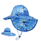 ODM pesquero azul del poliéster del algodón de Searsucker Upf 50 del sombrero de la playa del niño